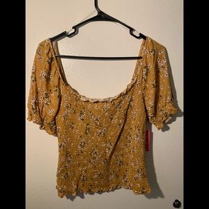 Shirred off the shoulder top